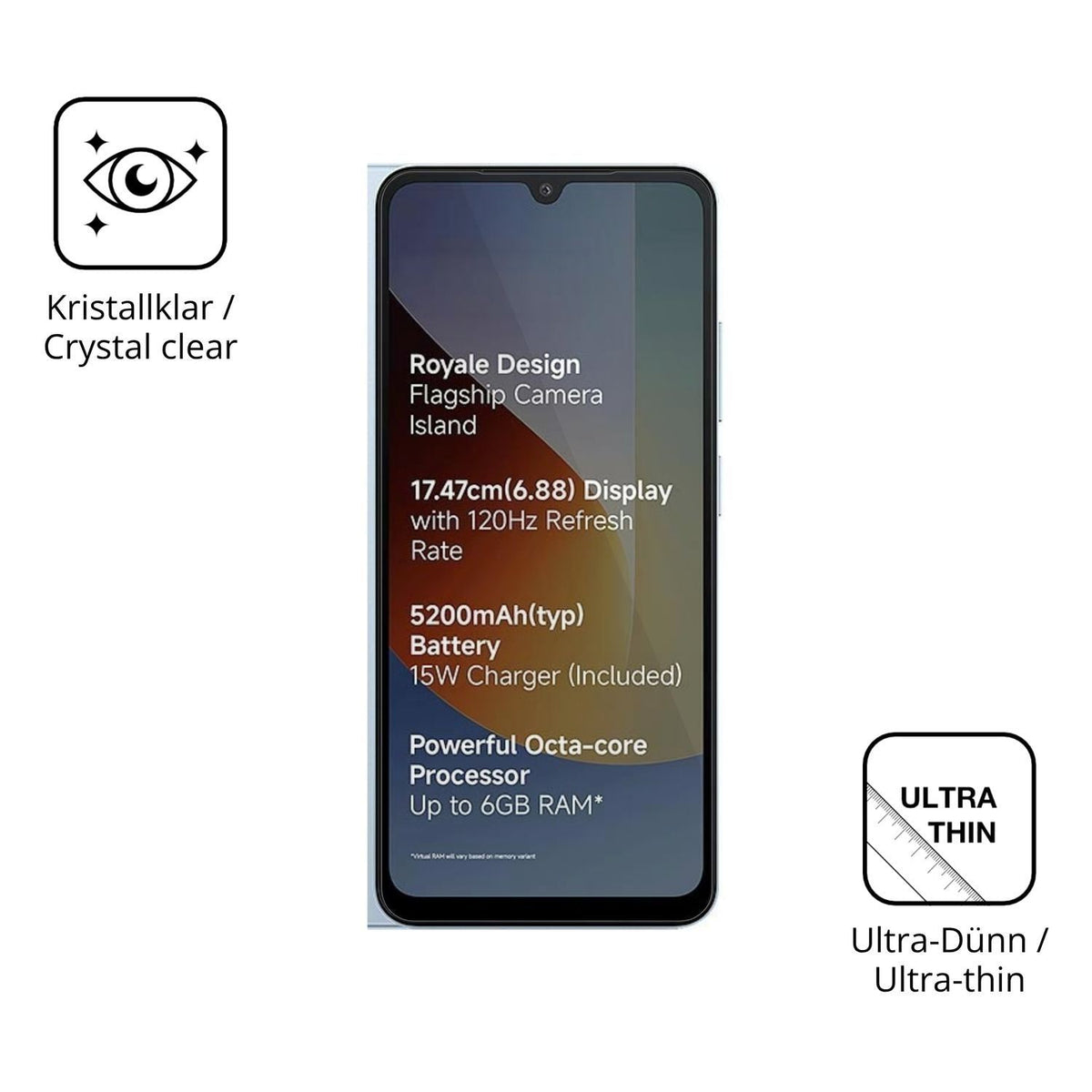 4x Schutzfolie klar für Xiaomi Poco C81x Display-S (5)