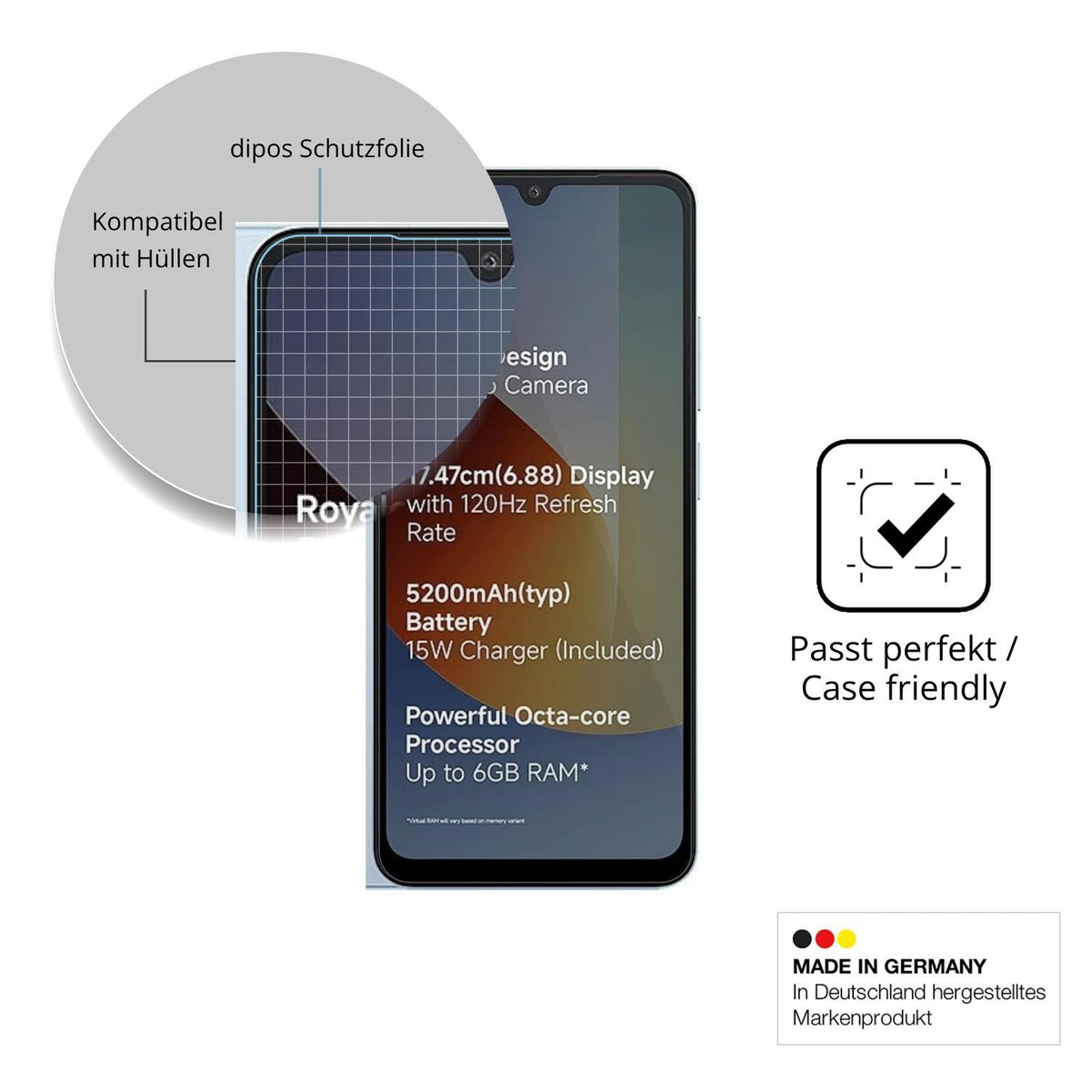 4x Schutzfolie klar für Xiaomi Poco C81x Display-S (6)