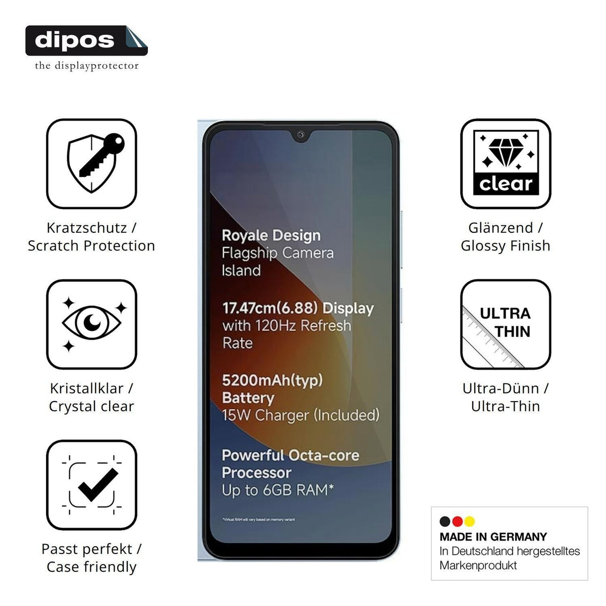 4x Schutzfolie klar für Xiaomi Poco C81x Display-S (7)