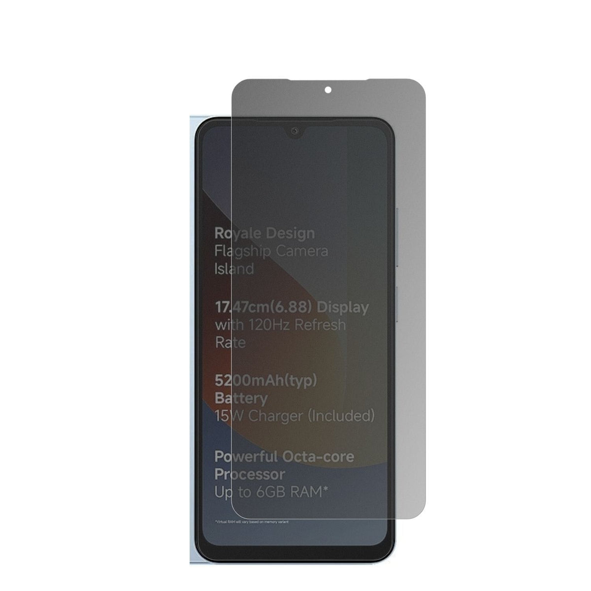 Blickschutzfolie für Xiaomi Poco C81x matt Schutzf (2)