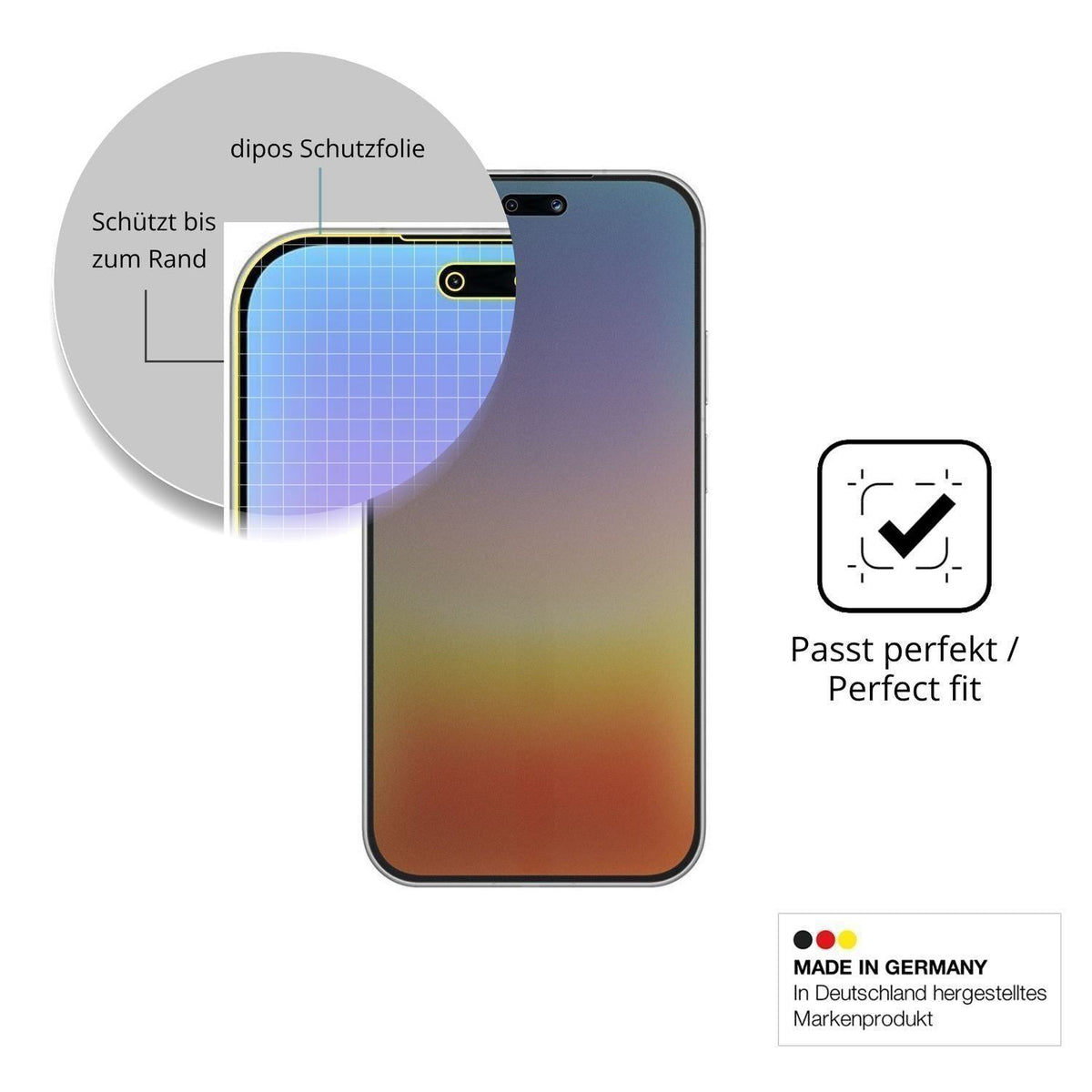 Blickschutzfolie für Huawei Pura 90 matt Schutzfol (4)