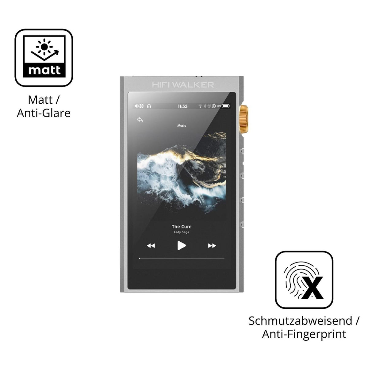 4x Schutzfolie matt für HIFI WALKER G7 Pro Display (5)
