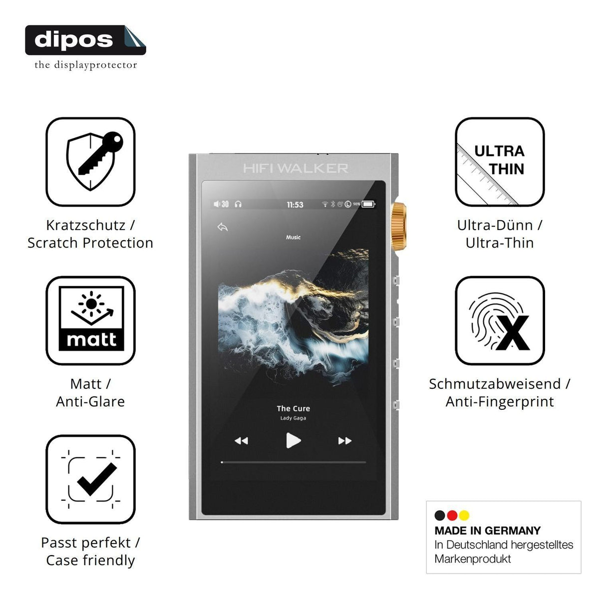 4x Schutzfolie matt für HIFI WALKER G7 Pro Display (7)