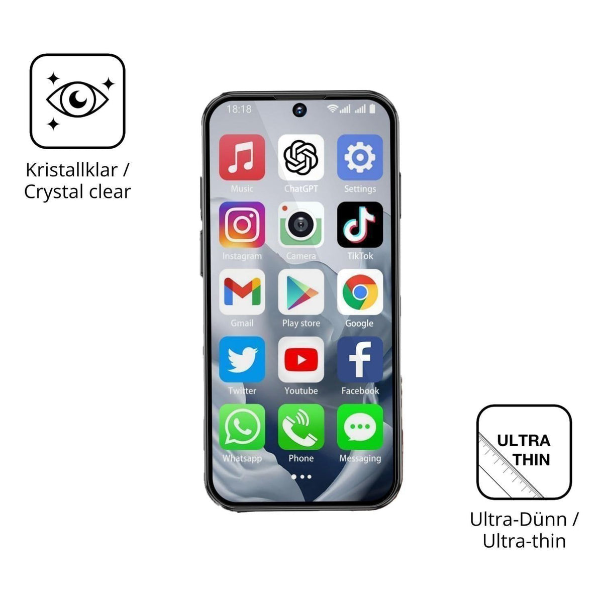 4x Schutzfolie klar für BLKE 19 Pro Display-Schutz (5)
