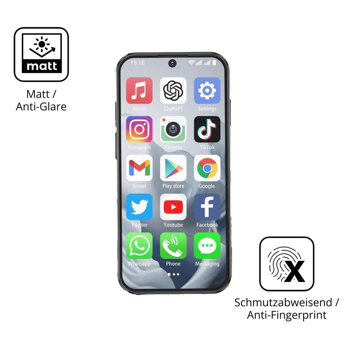 4x Schutzfolie matt für BLKE 19 Pro Display-Schutz (5)