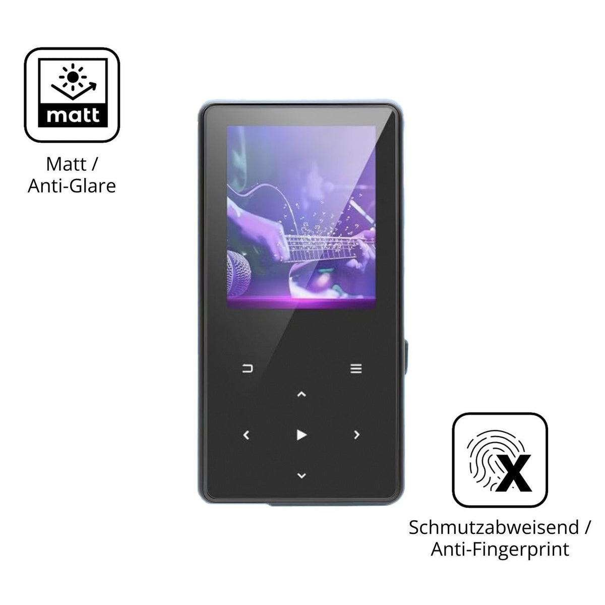 4x Schutzfolie matt für Aroeally MP3-17 Display-Sc (5)