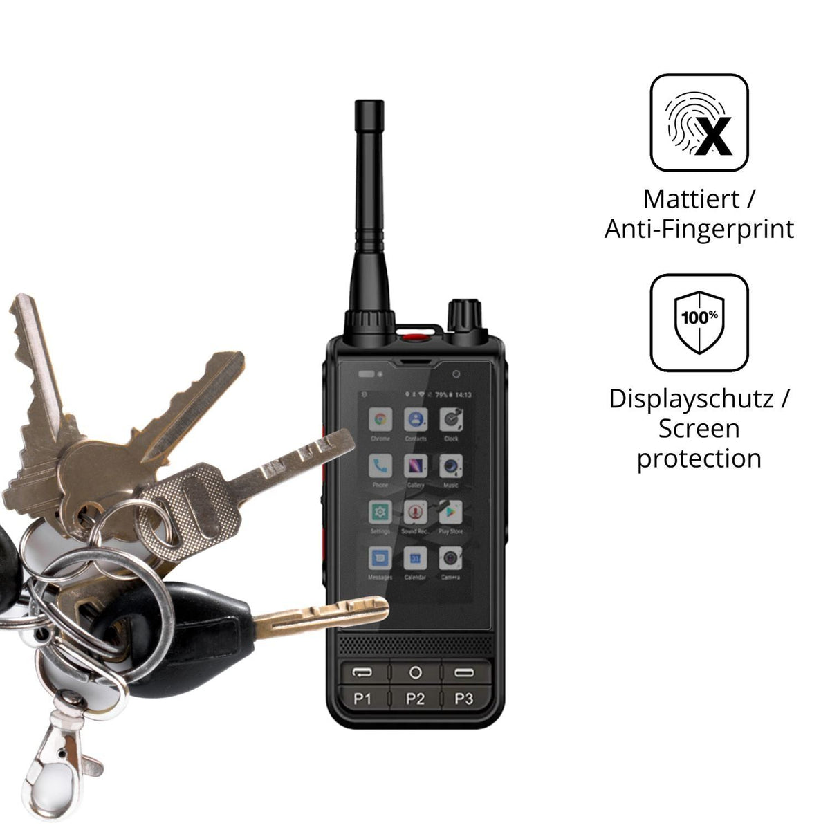 Blickschutzfolie für ANYSECU W6 Plus matt Schutzfo (3)