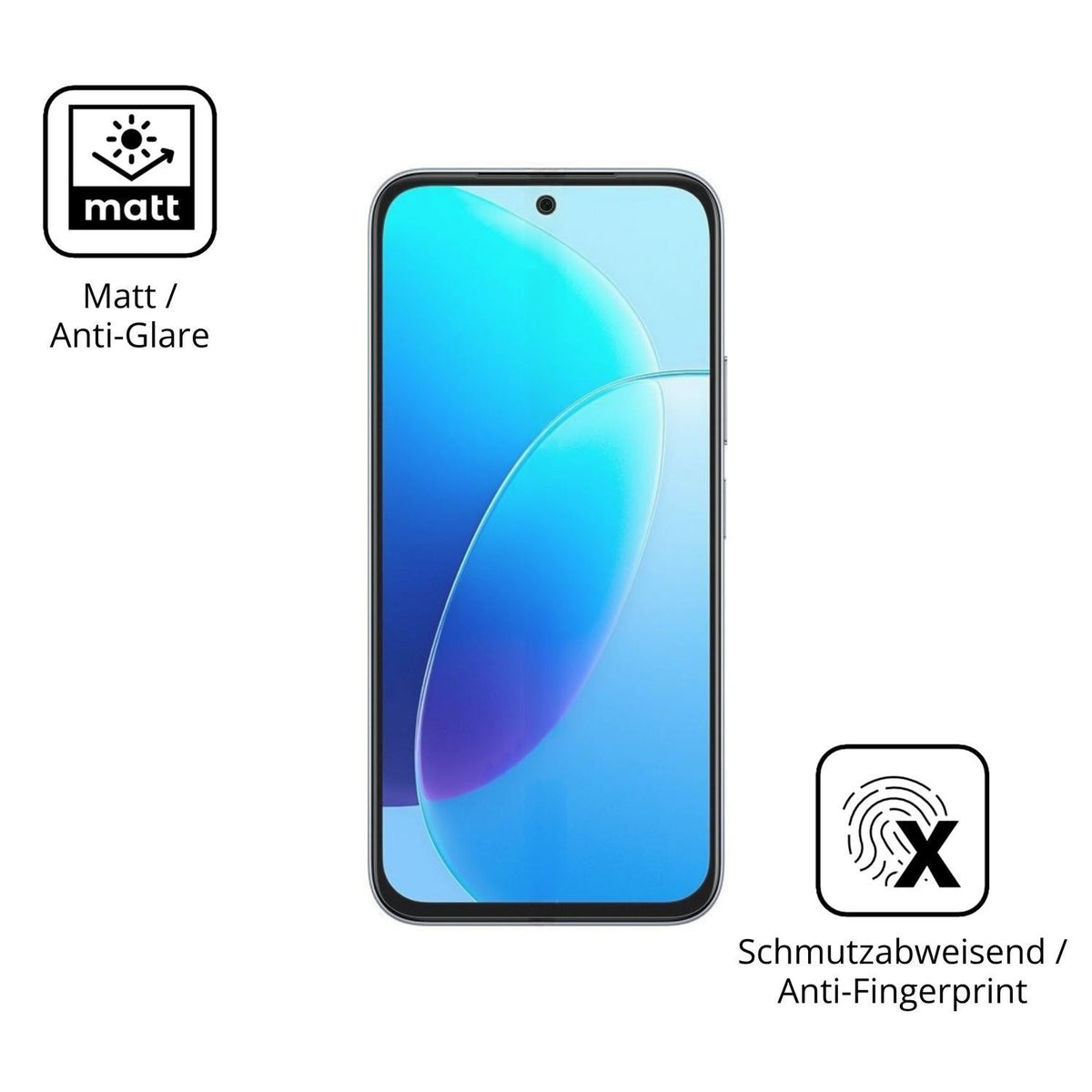 4x Schutzfolie matt für Vivo Y6 5G Display-Schutzf (5)