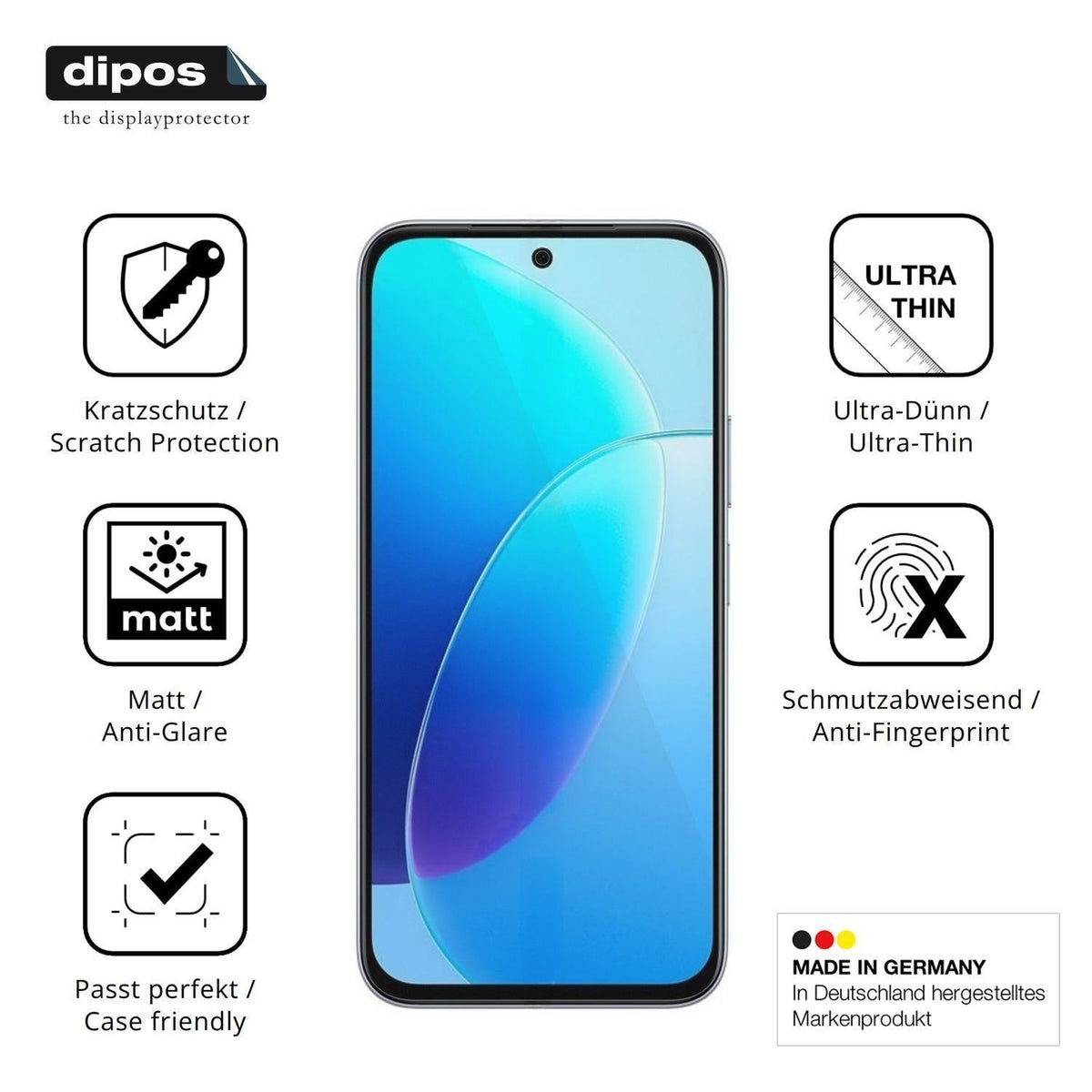 4x Schutzfolie matt für Vivo Y6 5G Display-Schutzf (7)