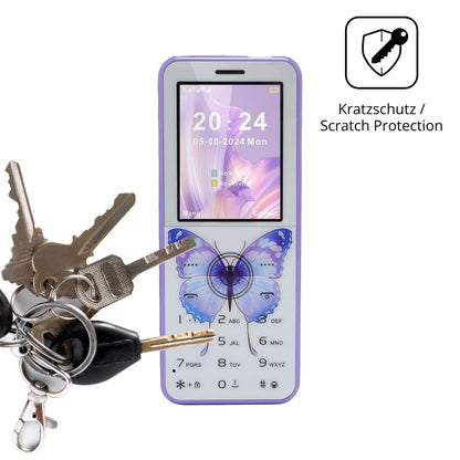 4x Schutzfolie klar für VELATEMOR Senioren-Handy D (4)