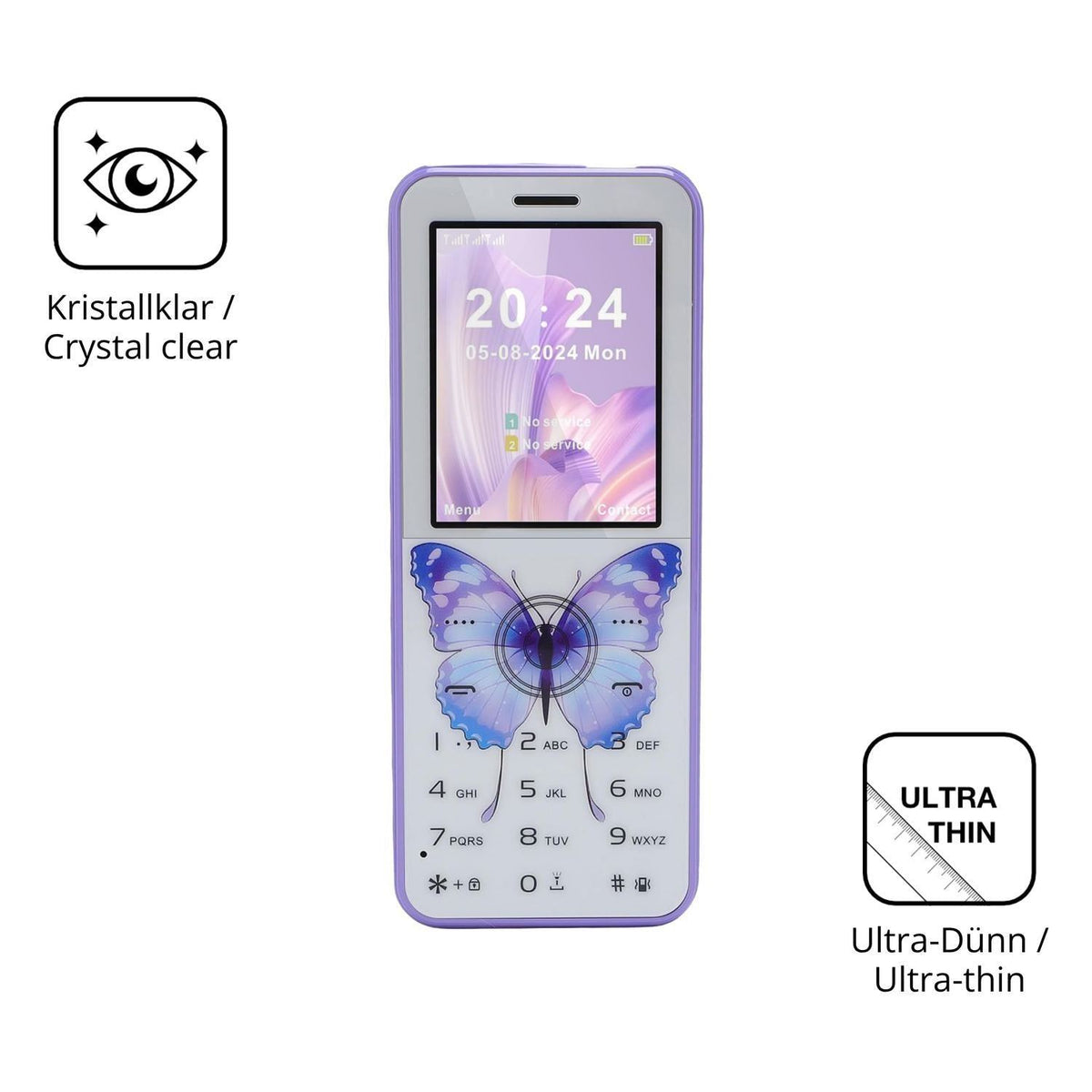 4x Schutzfolie klar für VELATEMOR Senioren-Handy D (5)