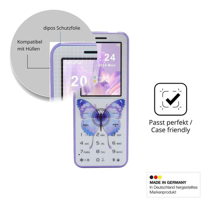 4x Schutzfolie klar für VELATEMOR Senioren-Handy D (6)