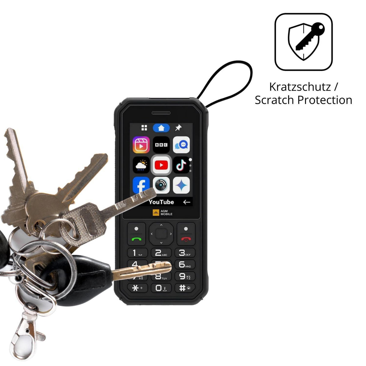 4x Schutzfolie klar für AGM M11 Display-Schutzfoli (4)