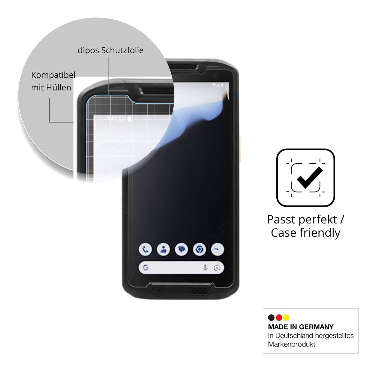4x Schutzfolie klar für Point Mobile PM84P Display (6)