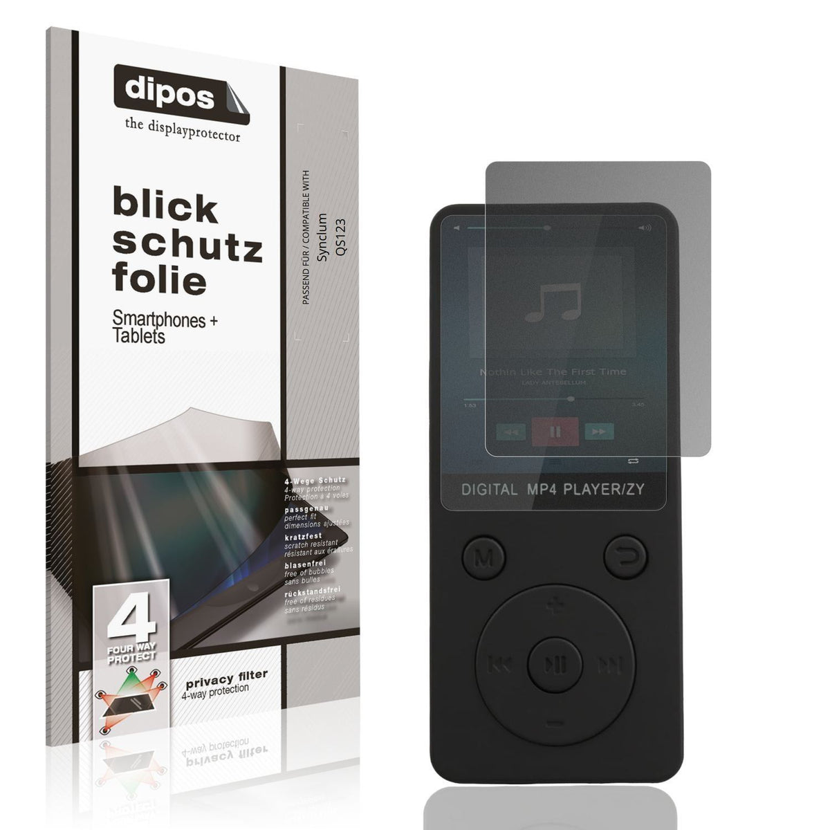 Blickschutzfolie für Synclum QS123 matt Schutzfoli (1)