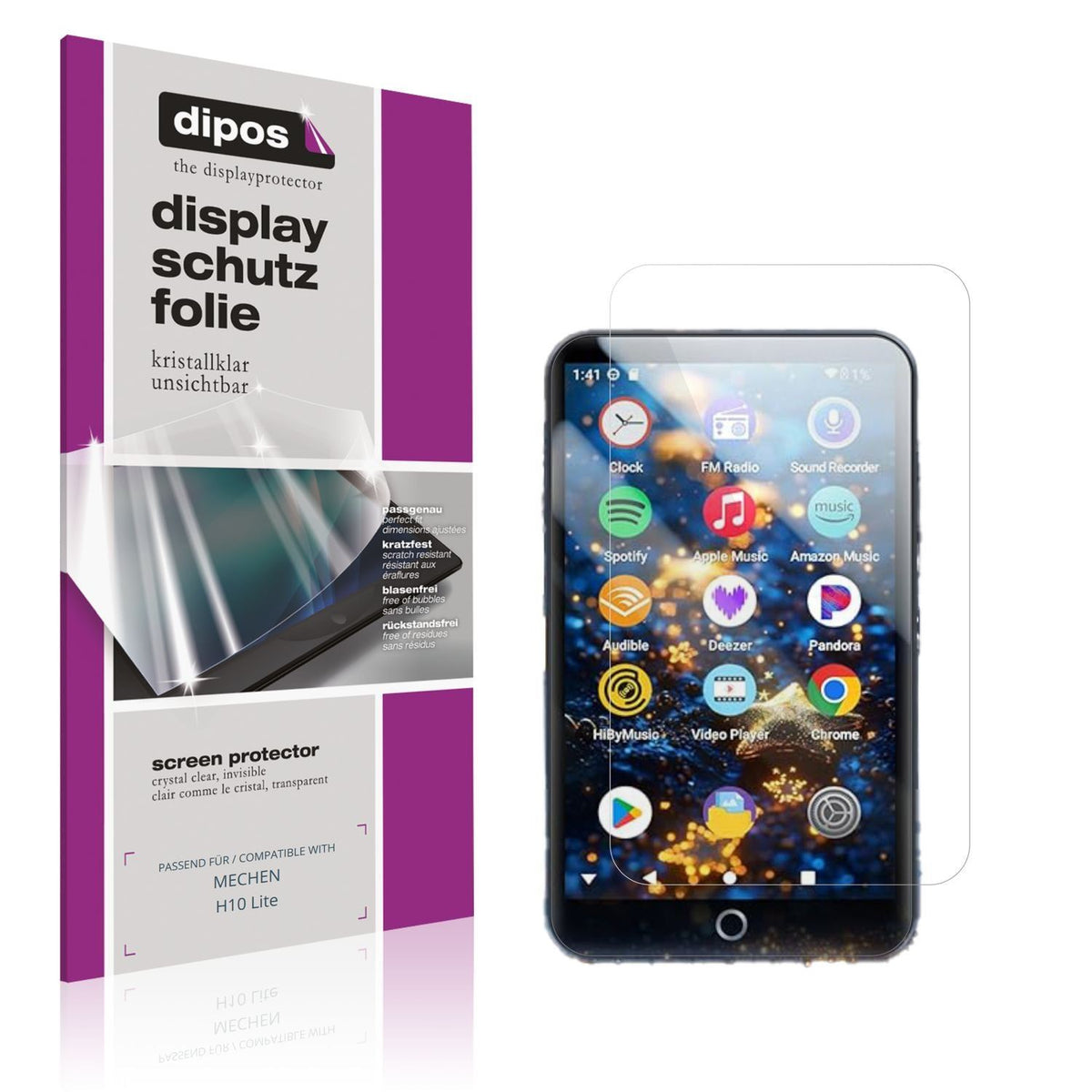 4x Schutzfolie klar für MECHEN H10 Lite Display-Sc (1)