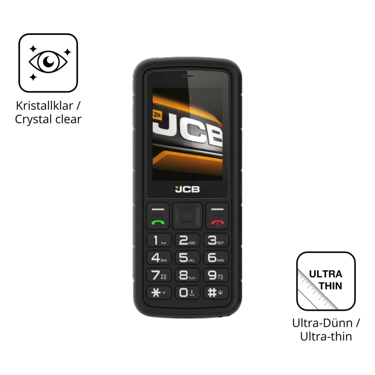 4x Schutzfolie klar für JCB Tradesman 2F Display-S (5)