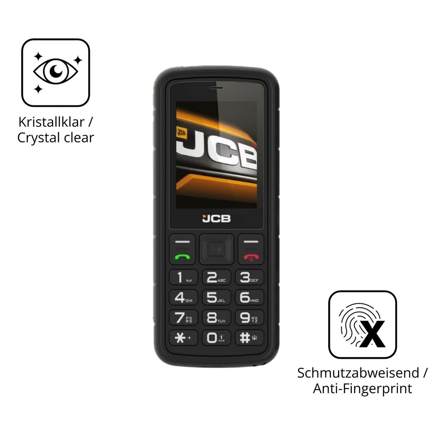 2x 9H Schutzfolie für JCB Tradesman 2F Panzerfolie (5)