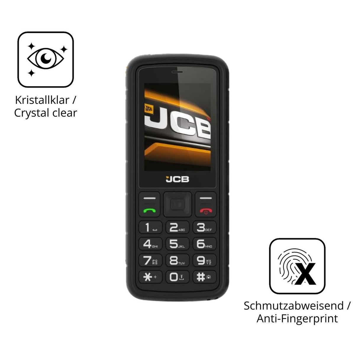 2x 9H Schutzfolie für JCB Tradesman 2F Panzerfolie (5)