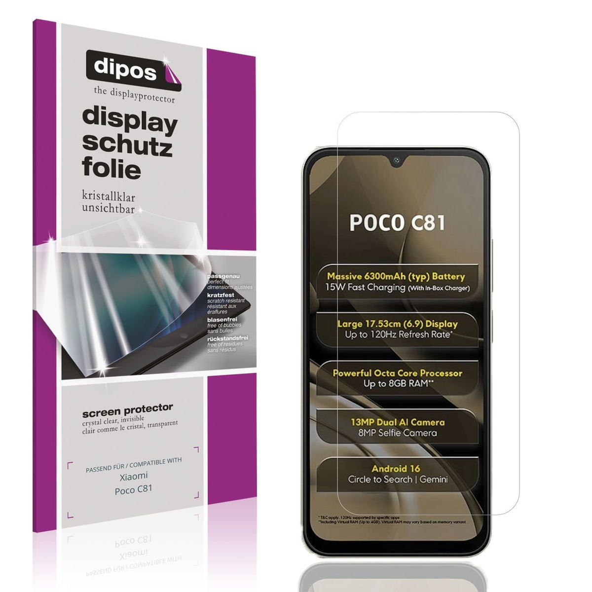 4x Schutzfolie klar für Xiaomi Poco C81 Display-Sc (1)