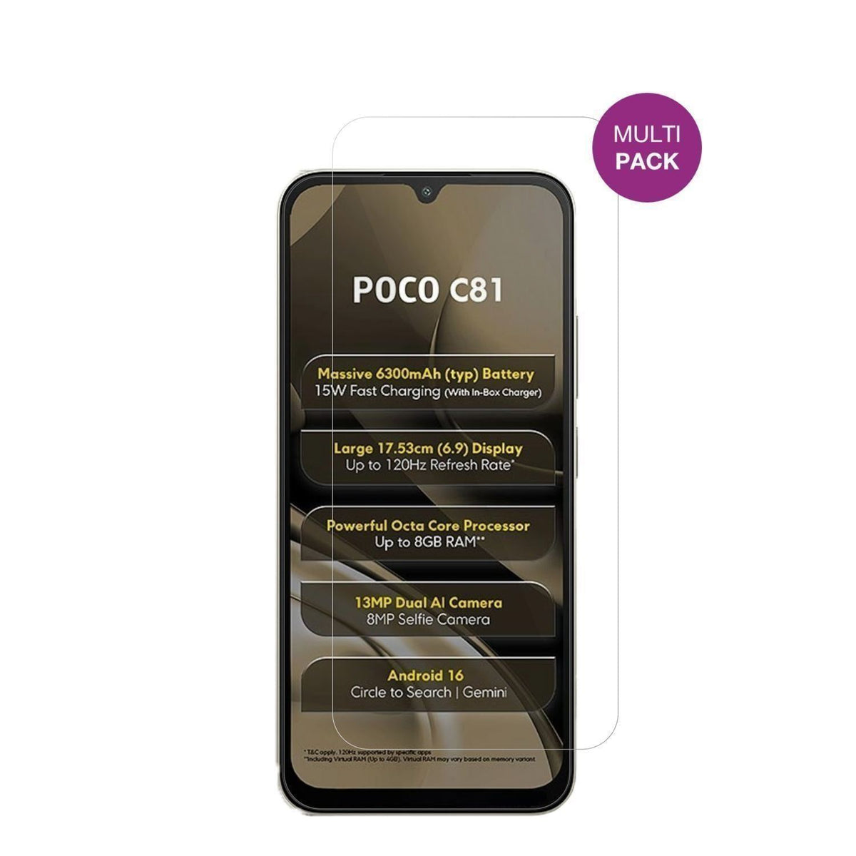 4x Schutzfolie klar für Xiaomi Poco C81 Display-Sc (2)