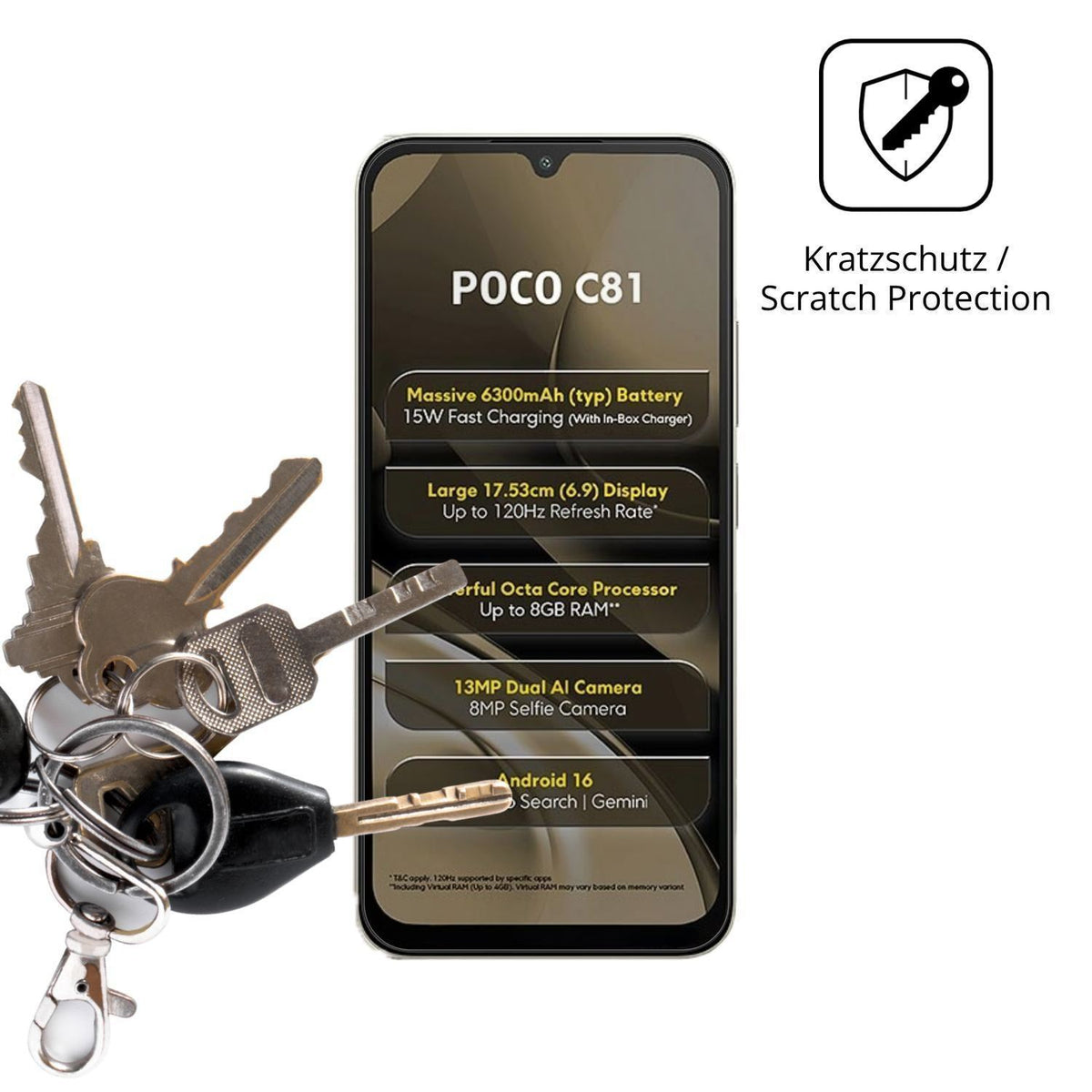 4x Schutzfolie klar für Xiaomi Poco C81 Display-Sc (4)