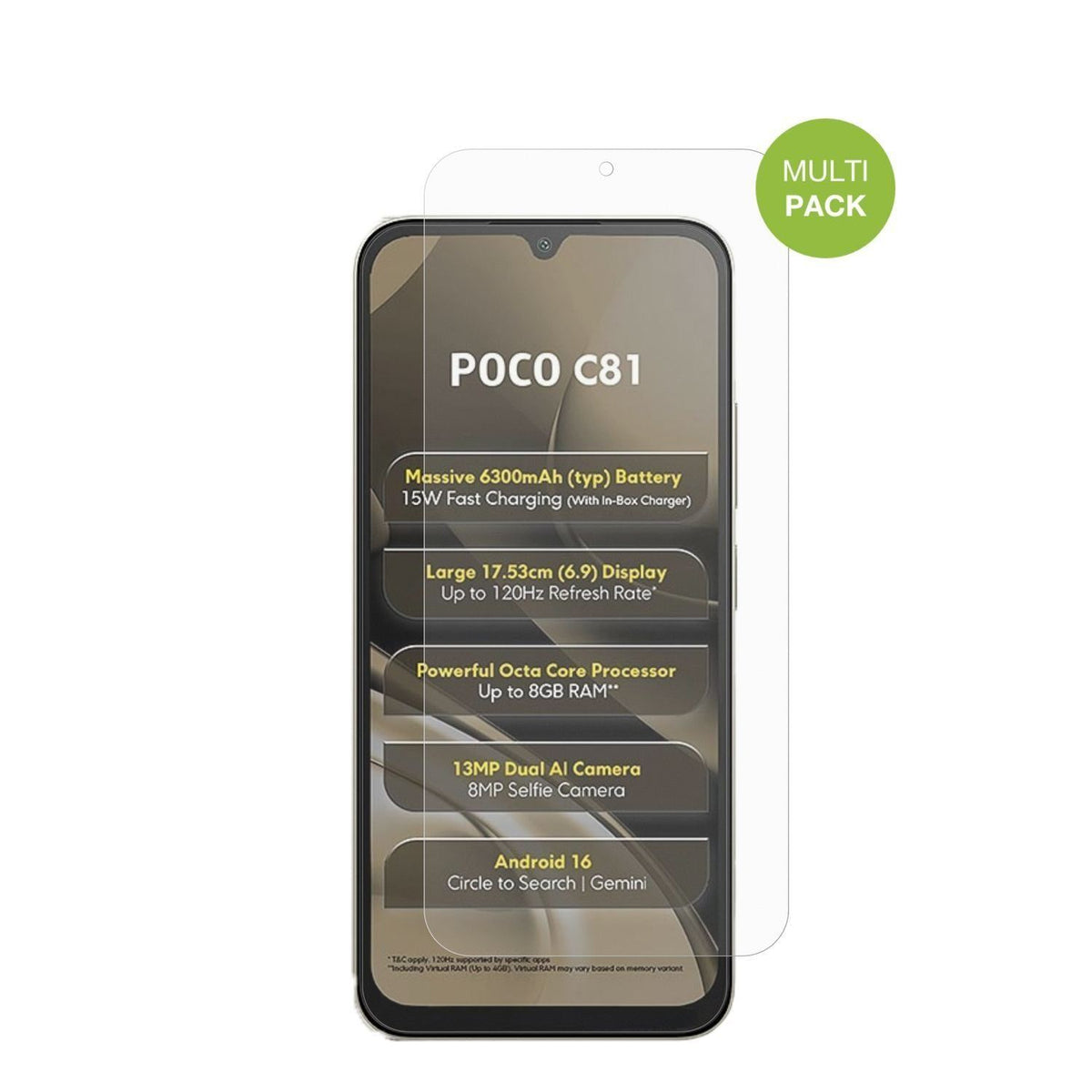 4x Schutzfolie matt für Xiaomi Poco C81 Display-Sc (2)