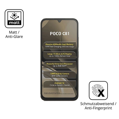 4x Schutzfolie matt für Xiaomi Poco C81 Display-Sc (5)
