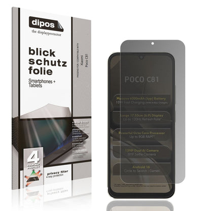 Blickschutzfolie für Xiaomi Poco C81 matt Schutzfo (1)