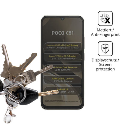 Blickschutzfolie für Xiaomi Poco C81 matt Schutzfo (3)