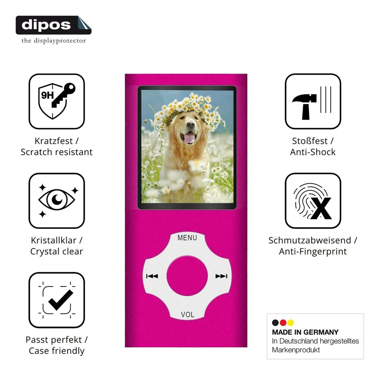 2x 9H Schutzfolie für Hotechs LX-B2 MP3-Player Pan (7)