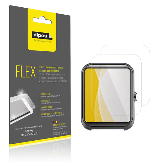 2x 3D Full Cover Schutzfolie für Lebexy XY-220402  (1)