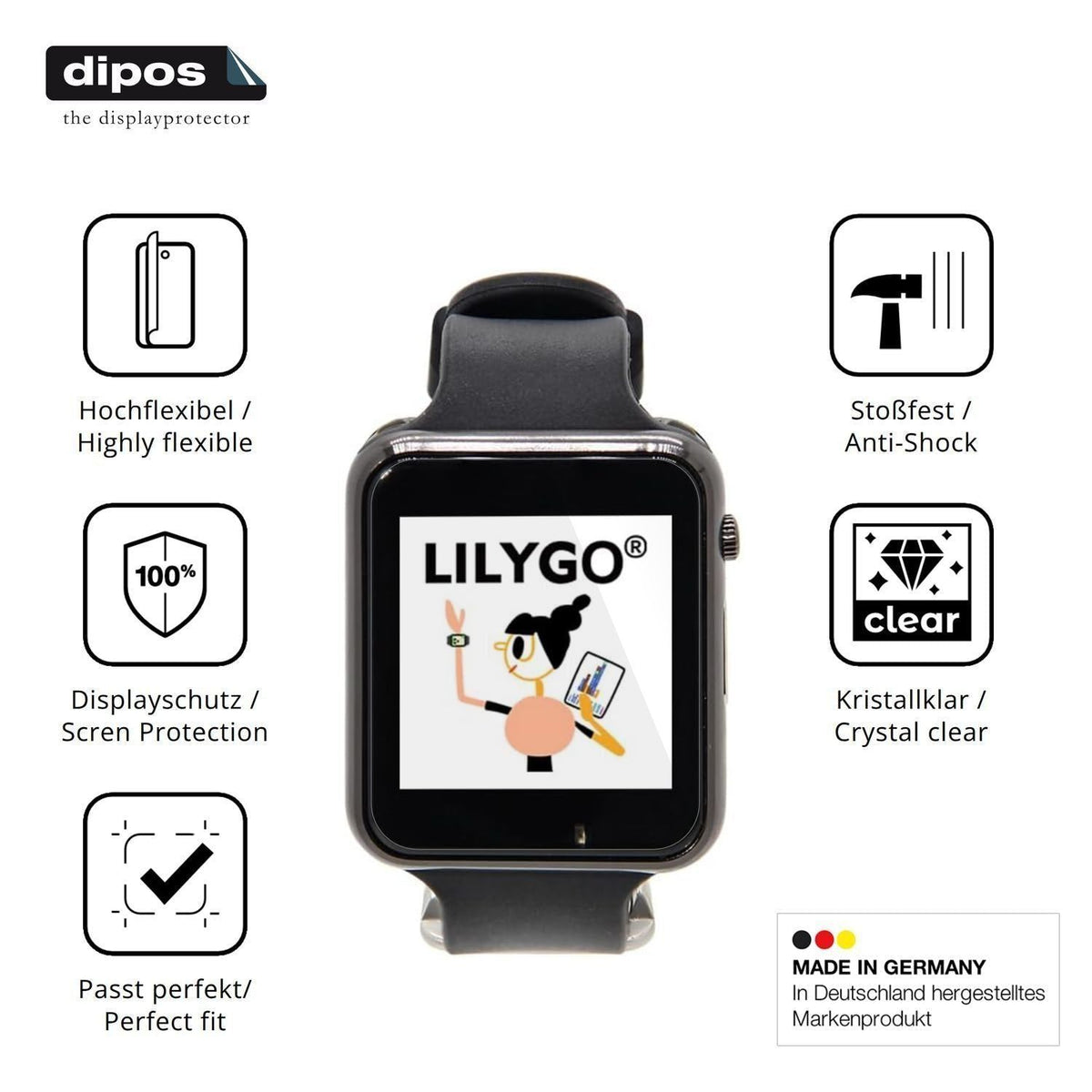 2x 3D Full Cover Schutzfolie für LILYGO T-Watch S3 (7)