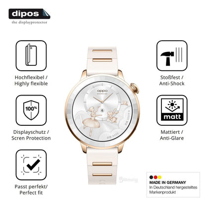 2x Full Cover Schutzfolie matt für Oppo Watch X3 M (7)