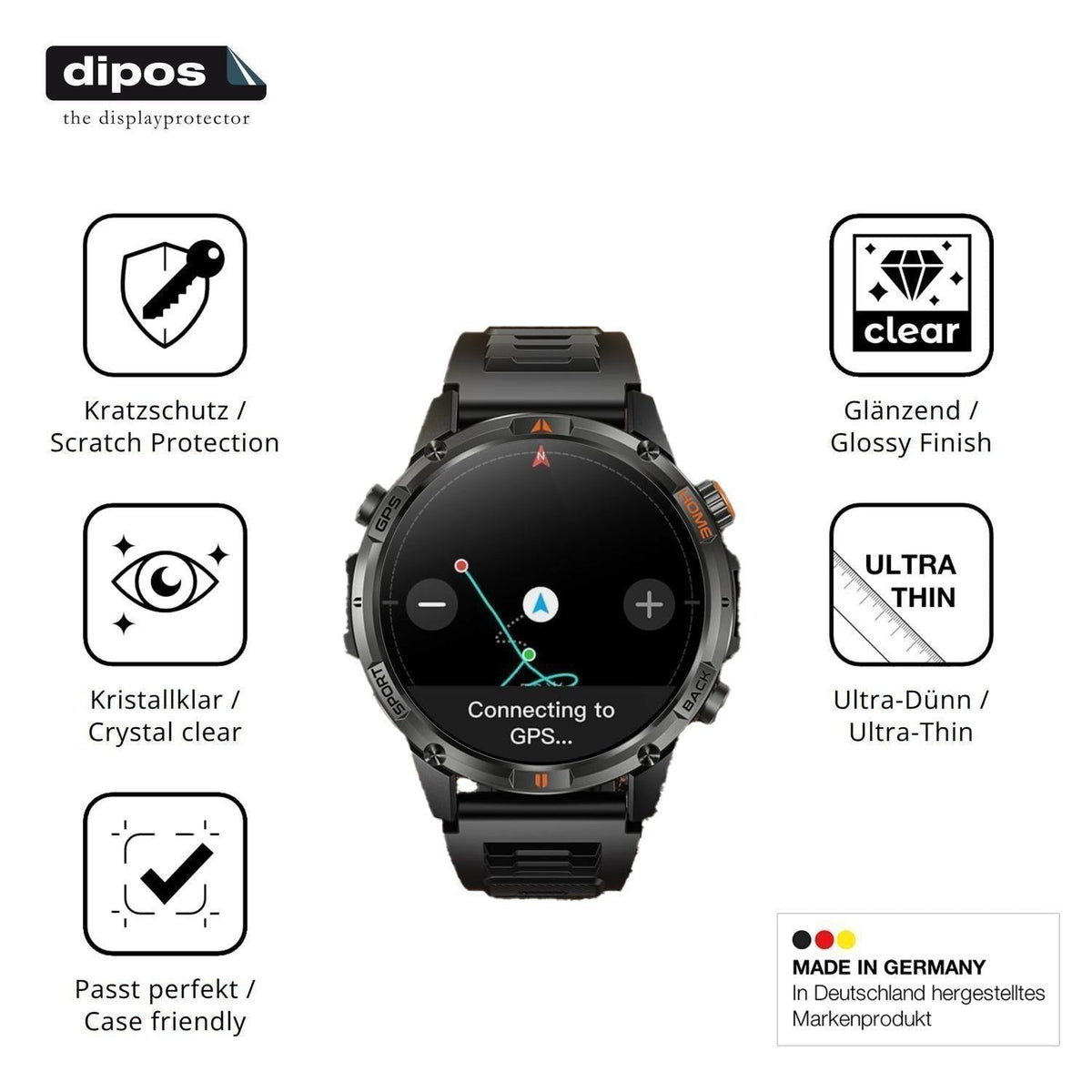 6x Schutzfolie klar für idomars YK15 Display-Schut (7)