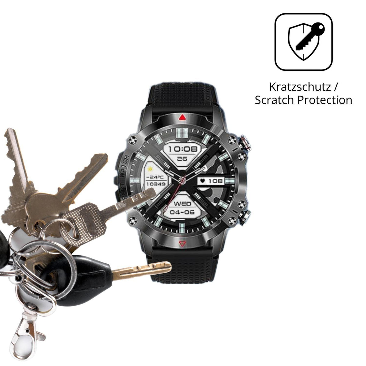6x Schutzfolie klar für Mdawnpeaks KR10 Display-Sc (4)