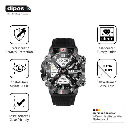 6x Schutzfolie klar für Mdawnpeaks KR10 Display-Sc (7)