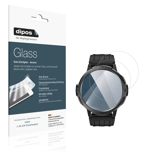 2x 9H Schutzfolie für viqee 1.46 Zoll Smartwatch P (1)