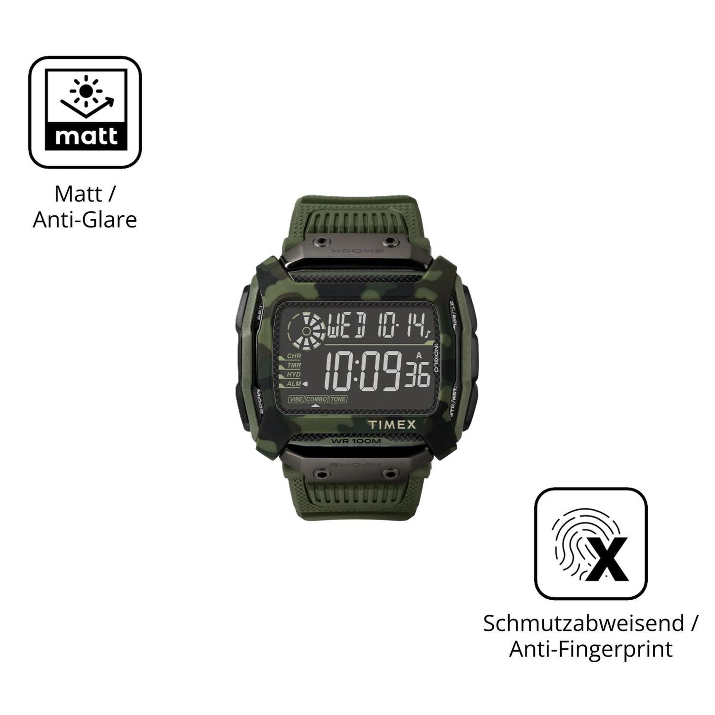 6x Schutzfolie matt für Timex Command Shock Displa (5)