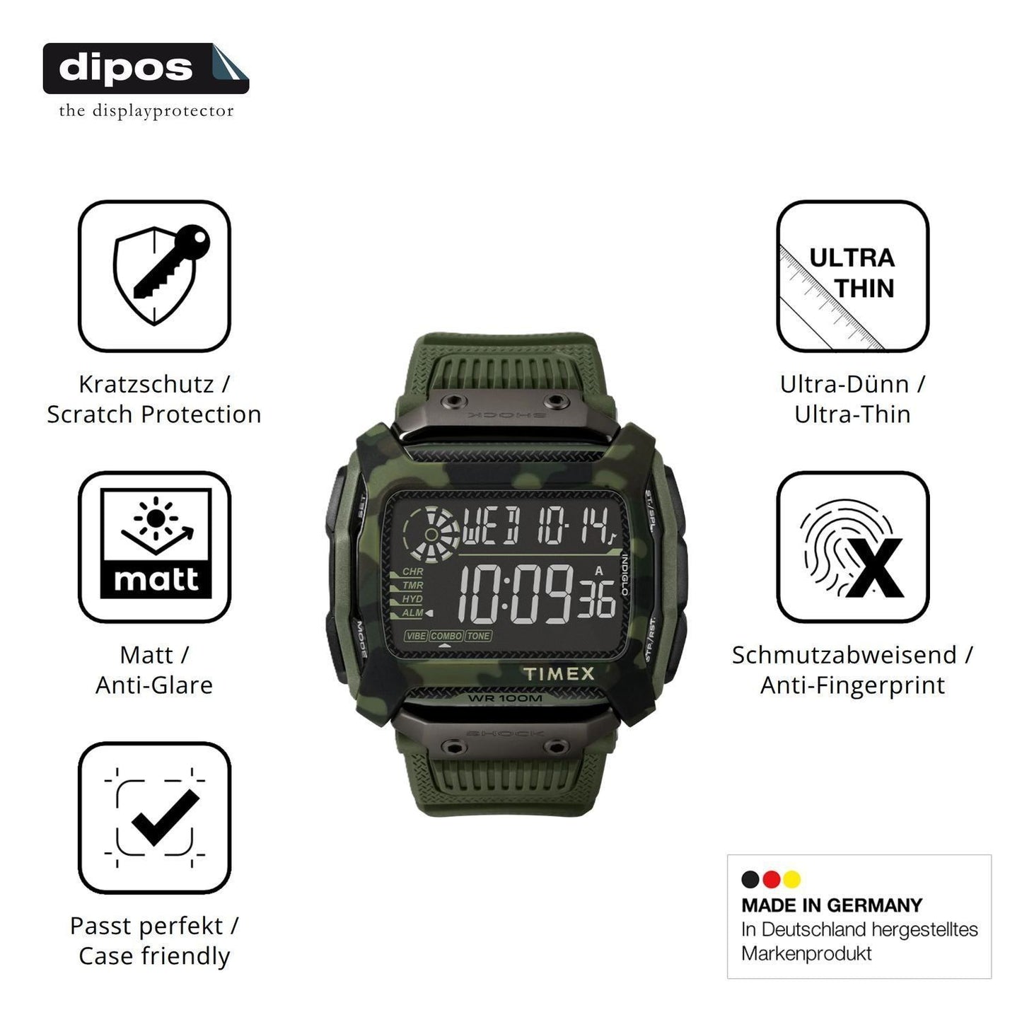 6x Schutzfolie matt für Timex Command Shock Displa (7)