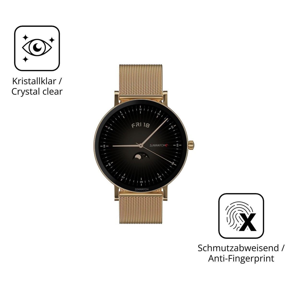 2x 9H Schutzfolie für Zenwatch Venice Pro 2.0 Panz (5)