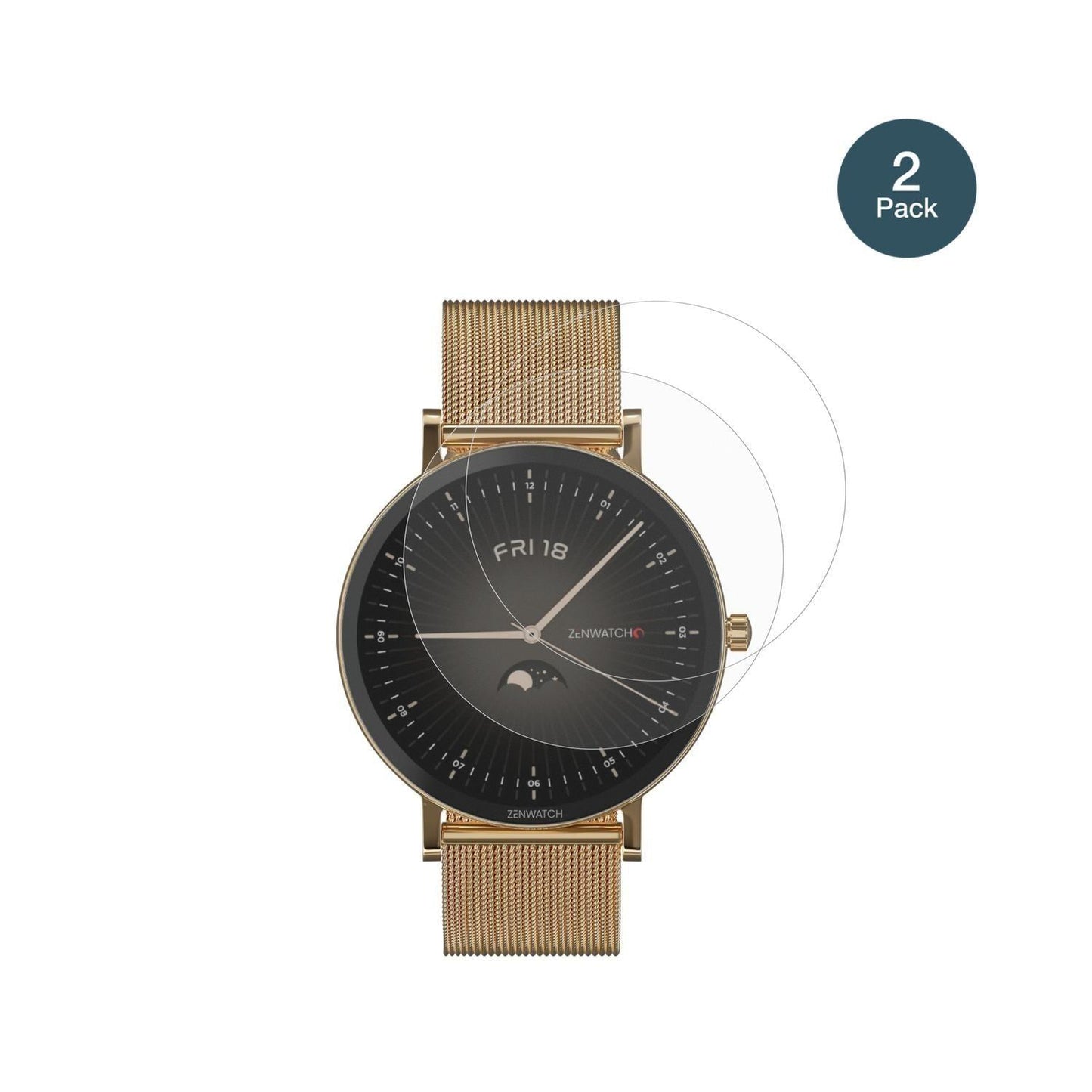 2x 9H Schutzfolie matt für Zenwatch Venice Pro 2.0 (2)