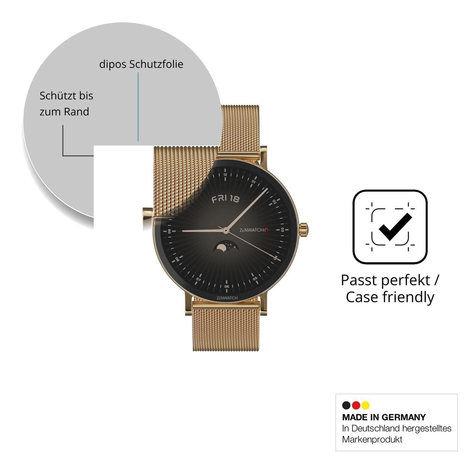 2x 9H Schutzfolie matt für Zenwatch Venice Pro 2.0 (6)