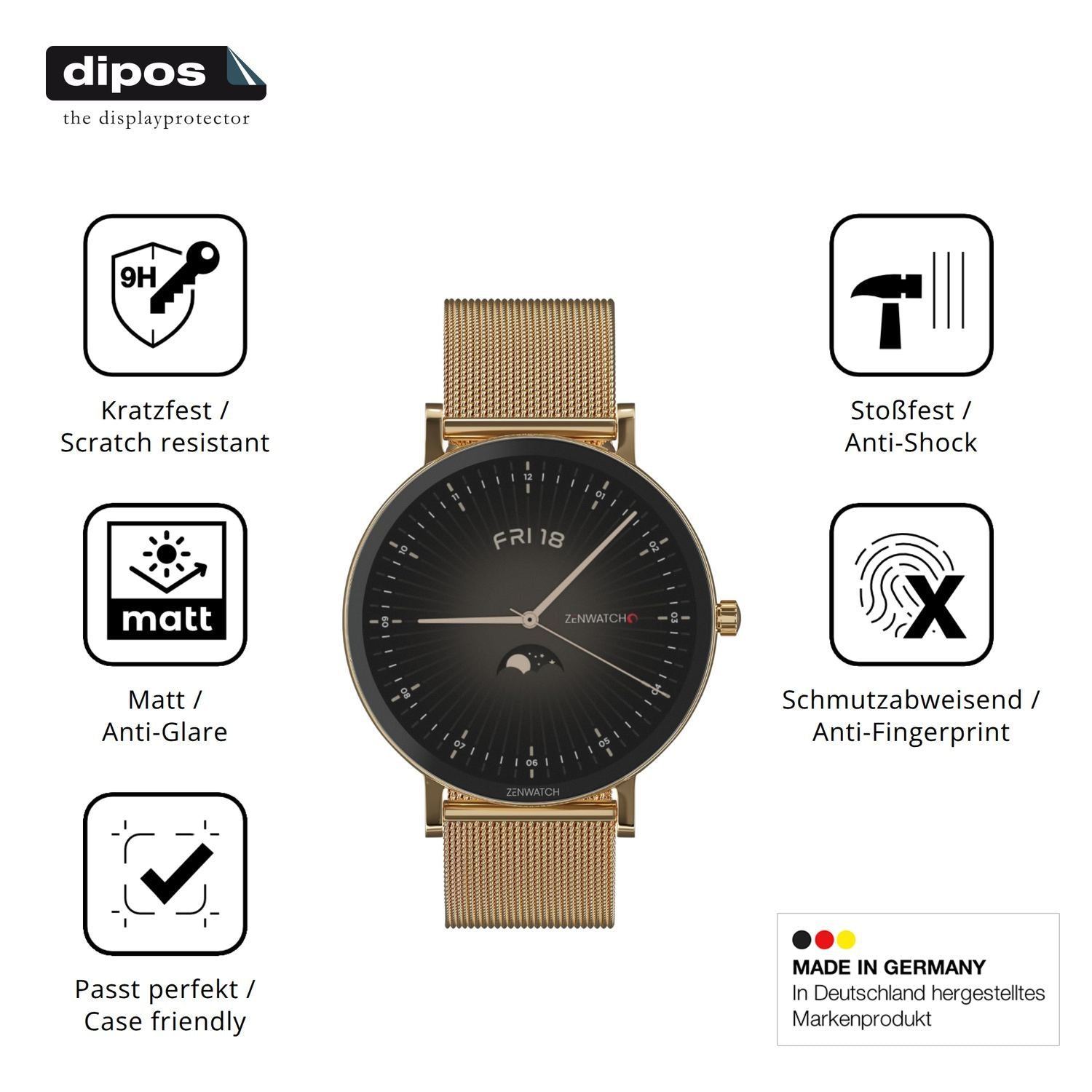 2x 9H Schutzfolie matt für Zenwatch Venice Pro 2.0 (7)