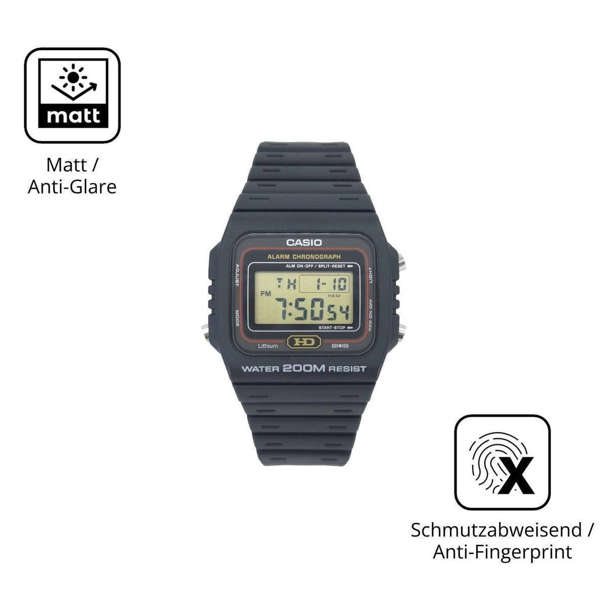 6x Schutzfolie matt für Casio DW-260 Display-Schut (5)