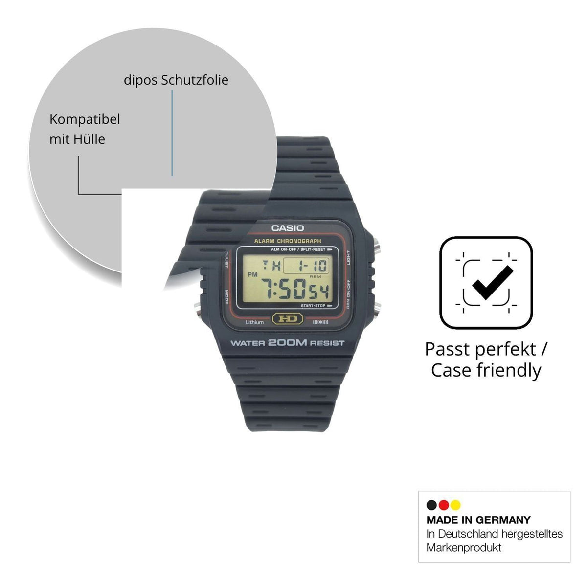 6x Schutzfolie matt für Casio DW-260 Display-Schut (6)