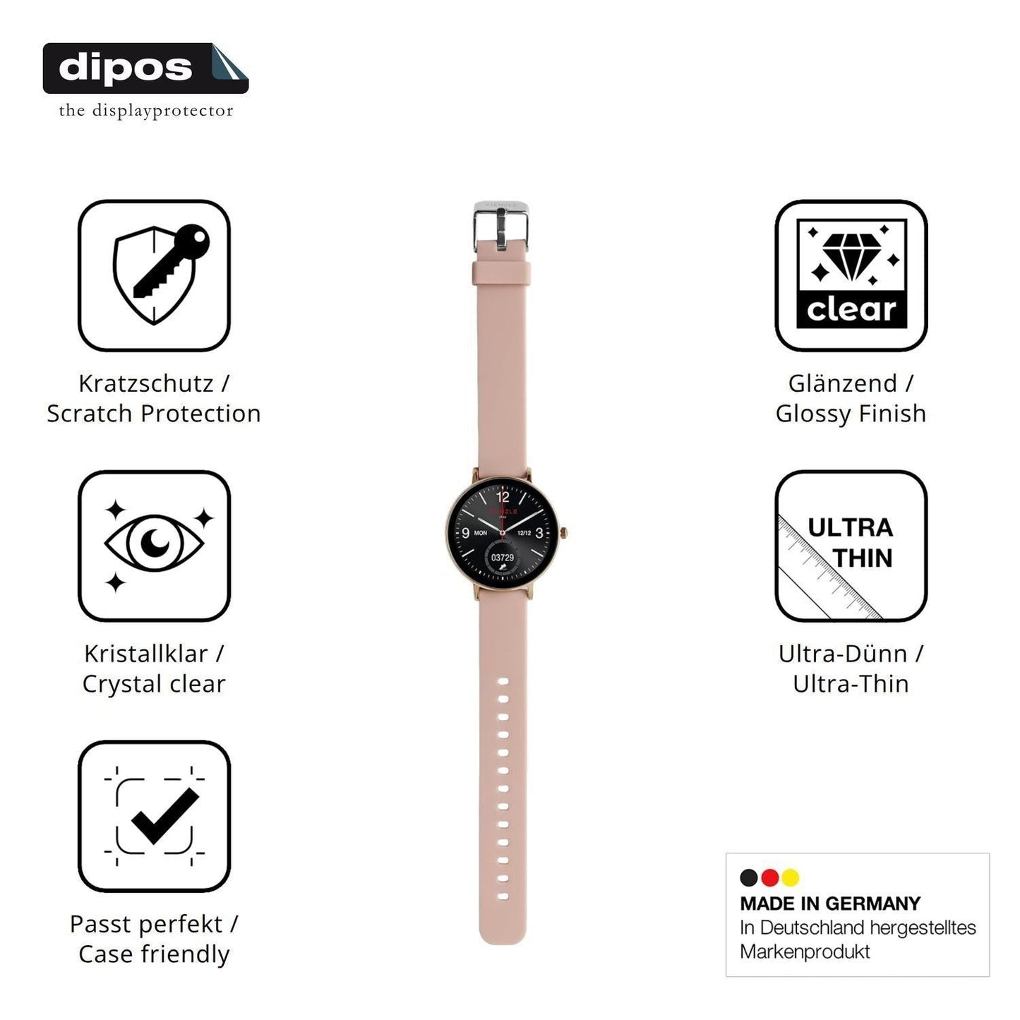 6x Schutzfolie klar für Kienzle Active SmartSlim D (7)