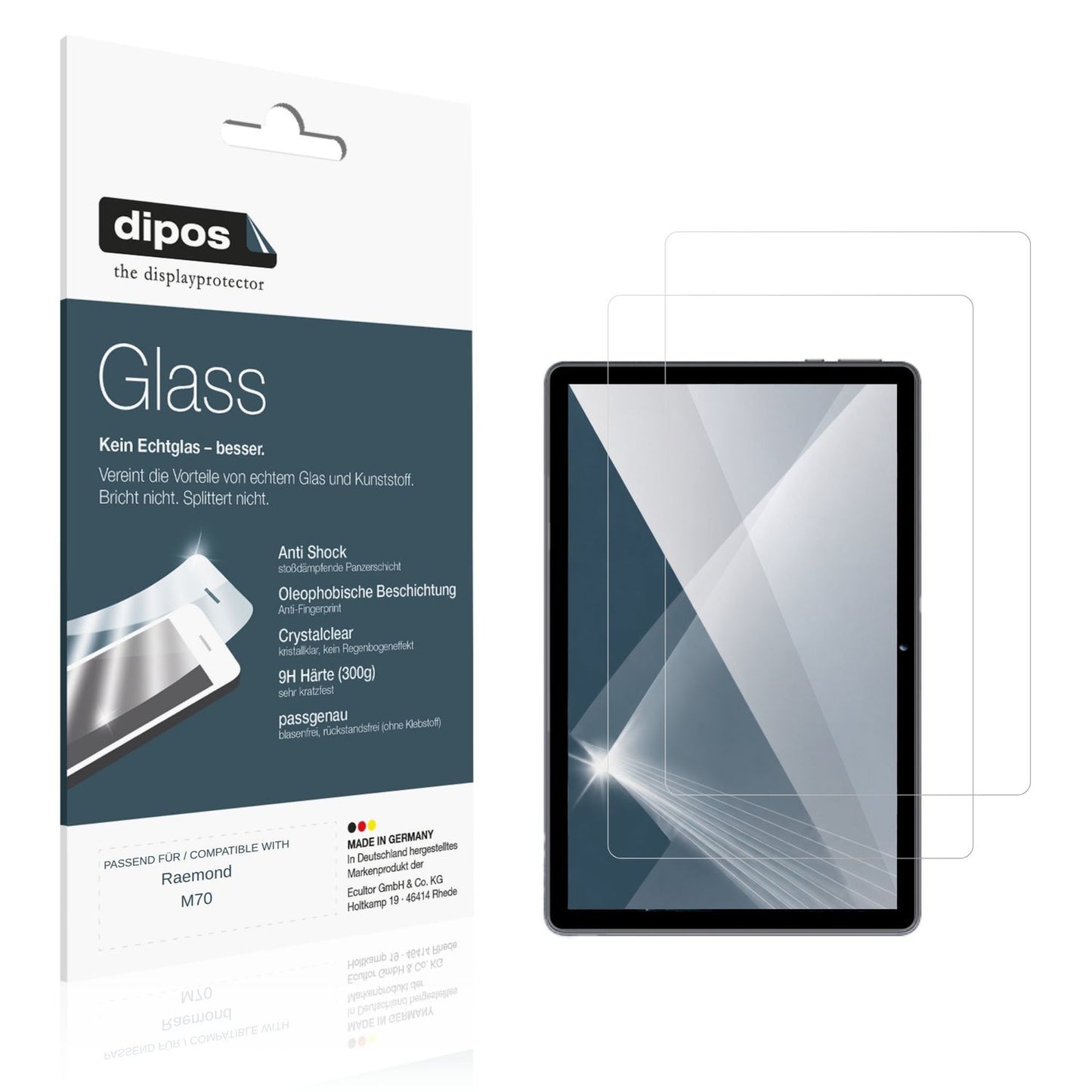 2x 9H Schutzfolie für Raemond M70 Panzerfolie (1)