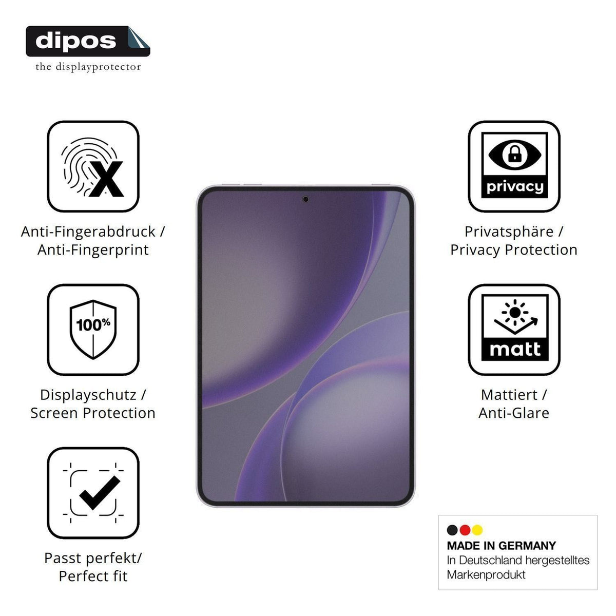 Blickschutzfolie für Oppo Pad Mini matt Schutzfoli (5)