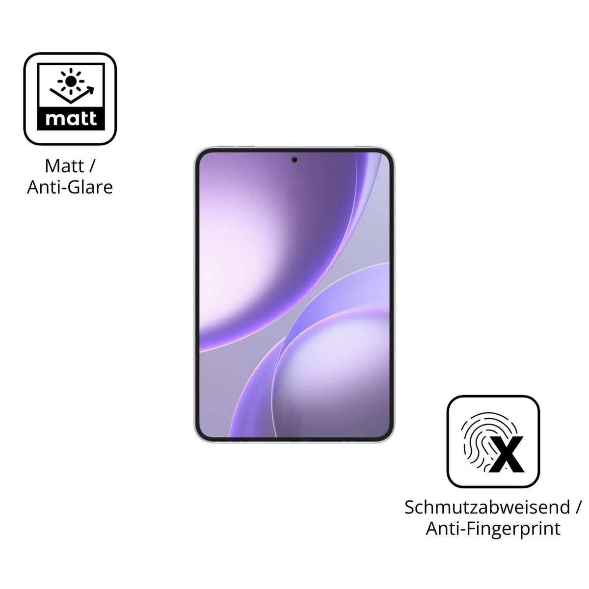 2x 9H Schutzfolie matt für Oppo Pad Mini Panzerfol (5)